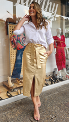 METALLIC GOLD SKIRT